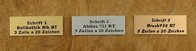MARKENLOS Gravurschilder Metall incl. Gravur gold silber bronze 3 Größen