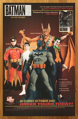 2007 DC Direct Batman and Son Action Figures Print Ad/Poster Toy Promo Pop Art
