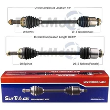 SurTrack Pair Set of 2 Rear CV Axle Shafts For Honda Pilot 3.5 V6 AWD 2009-2015