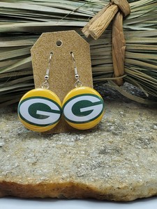 Green Bay Packers Earrings Nfl Football Jewelry Dangle Drop Earrings Rodgers Ebay