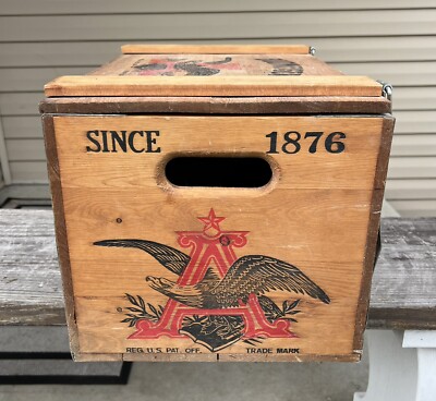Anheuser-Busch Budweiser St Louis MO Since 1876 Wooden Beer Crate
