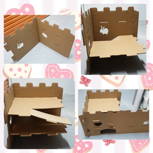 Bunny Rabbit Cardboard Castle House Multi - Storey PlayHouse | eBay UK