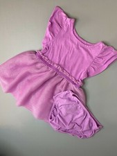 Cat  Jack baby girl 12 month purple glitter tutu dress matching bloomers