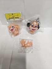Vintage Fibre Craft Vinyl Clown Heads Set, Doll Making 7588, Hands, 2nd Head