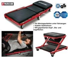 Parkside Montage-Werkstatt Rollbrett Rollsitz Werkstattliege Werkstatthocker NEU