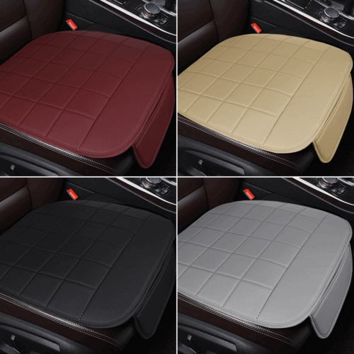 Universal Perforated Faux Leather Car Seat Cover Front Cushion Padded