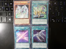 YUGIOH STARDUST SYNCHRON DAMA-EN002 1ST SYNCHRO OVERTAKE ARRIVE IN LIGHT SET