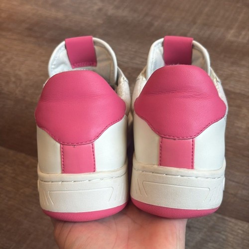 Michael Kors Gertie Sneakers Women's 7M White/Pink Canvas and Leather Shoes - Picture 7 of 9