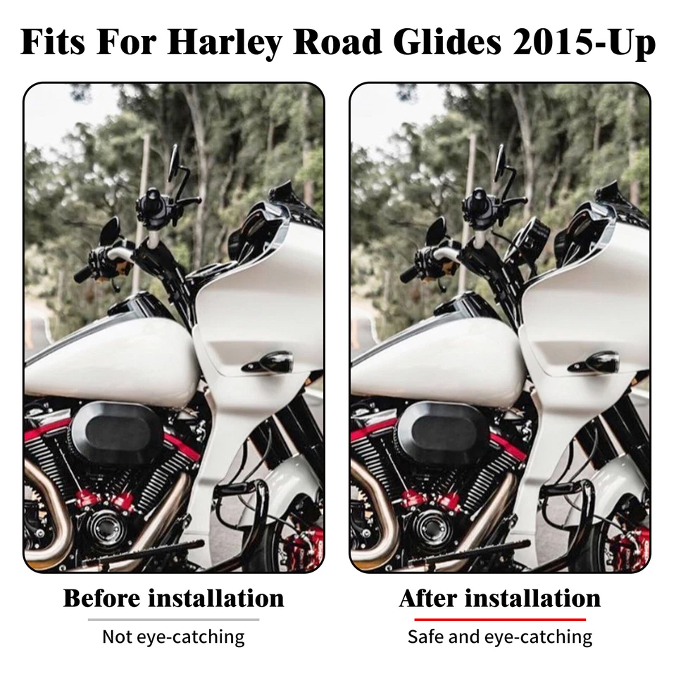 10"Handlebar Clamp Black Risers w/ Gauge Housing For Harley Road Glide 2015-2023 - Image 3 of 4