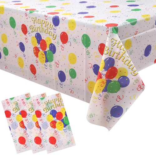 Plastic Table Cover Cloth Wipe Clean Party Tablecovers Cloths Round or Rectangle - Picture 63 of 139