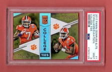 DESHAUN WATSON MIKE WILLIAMS 2017 DONRUSS ELITE COLLEGE TIES RC PSA 9 CLEMSON