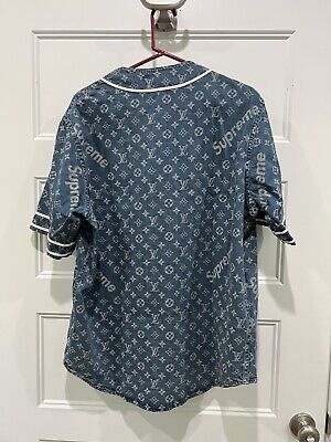 Louis Vuitton x Supreme Jacquard Monogram Denim Baseball Louis Vuitton x Supreme Jacquard Monogram Denim Baseball