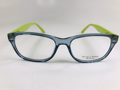 New Designer Inspired Runway Tween #29 Blue & Green Eyeglasses 49mm with Case New Designer Inspired Runway Tween #29 Blue & Green  main image 4