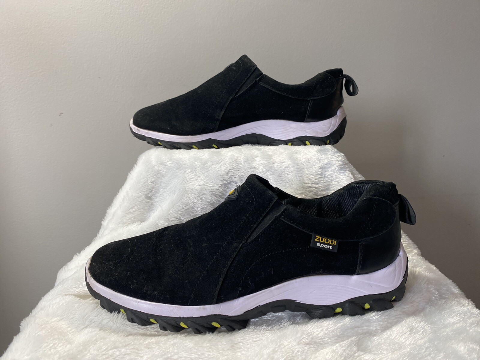 ZUODI da uomo 11 scarpe sportive in finta pelle scamosciata comfort slip on da passeggio (lotto di 2 paia)