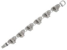SILVER ELEPHANT HEAD MAGNETIC BRACELET  00419 AS 