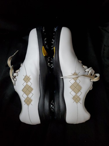 Footjoy Golf Shoes 7.5 M Extra Comfort Sneakers White Leather 98530 W/Accessori - Picture 3 of 11