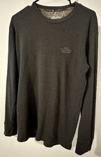 RealTree Shirt Mens Small Thermal Dark Gray Long Sleeve RN 91497 Knit