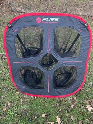 Golf Chipping Netz Pure 2 Improve Pop Up 88x82x80 cm schwarz-rot 5Felder