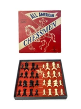 Vintage 50’s William F. Drueke & Sons All American Regulation Chess Set No. 20