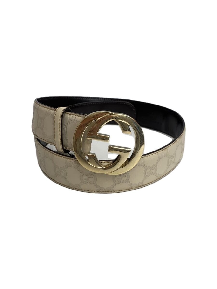 GUCCI Mens Interlocking G Leather Belt in Guccissima Leather