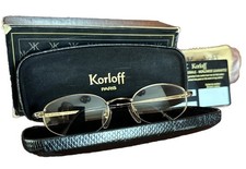 KORLOFF PARIS EYEGLASSES GLASSES SUNGLASSES Vintage Paperwork New Gold 1990s