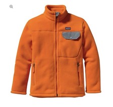Patagonia Boys' Synchilla Snap-T Jacket Full Zip Orange Size M 8-10 STY65645