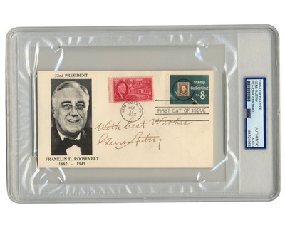 Actor Gene Autry ''The Singing Cowboy'' Signed Franklin Roosevelt Cover PSA Auto