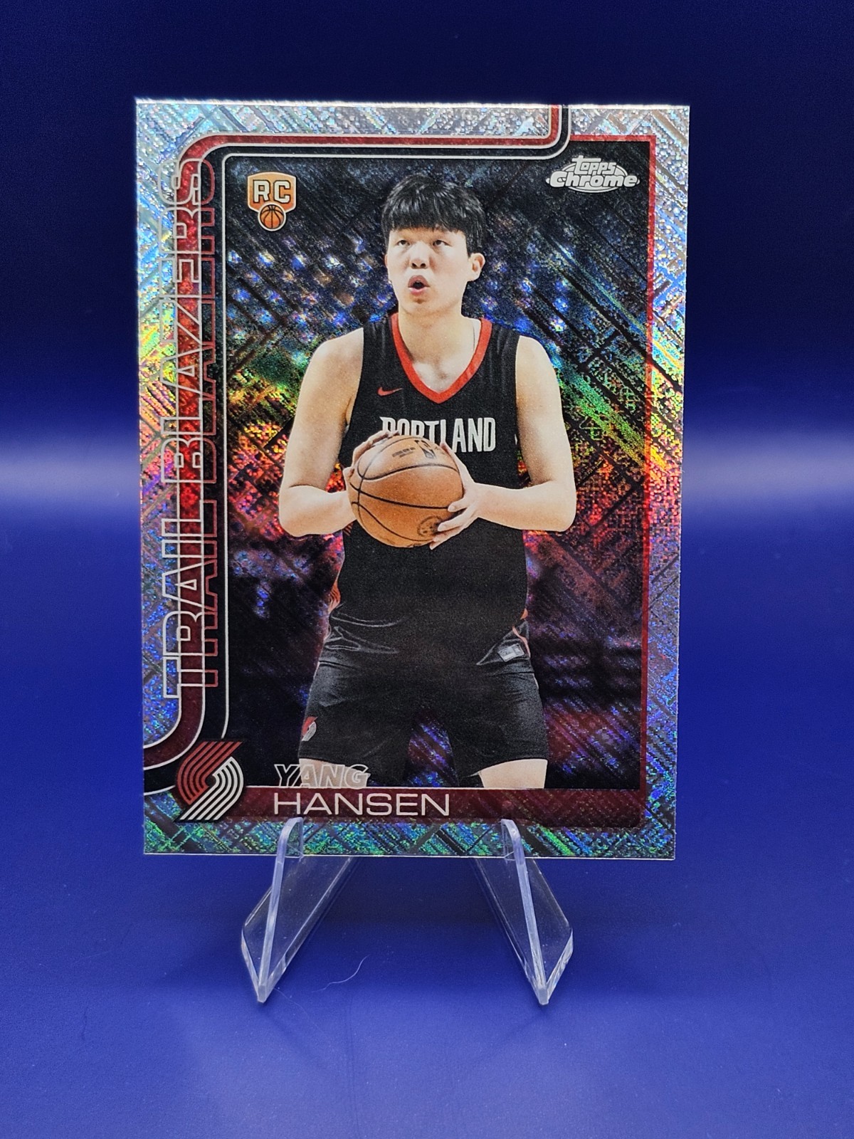 2025-26 Topps Chrome - Yang Hansen #266 Skylight Refractor (RC)