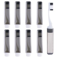 8Pcs Foldable Travel Toothbrush Set with Case, Soft Bristles Mini Compact Por...