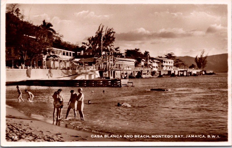 PC6644 BWI British West Indies Jamaica Montego Bay Casa Blanca Postcard RPPC