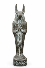 Altägyptische Anubis Statue großer Gott des Todes Artefakt authentische Grabk...