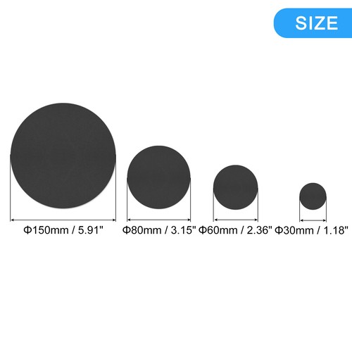 26Pcs in 1Set Acrylic Self Adhesive Round Mirror Wall Sticker Decals, Black - Foto 2 di 6