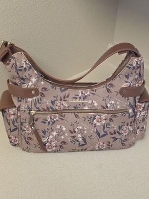 Fiorelli Women s Izzie Shoulder Bag Medium Brown With Floral Design Zip Opening 