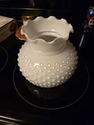 Vintage White Hobnail Milk Glass Lamp Shade Replacement approx. 7” Fitter