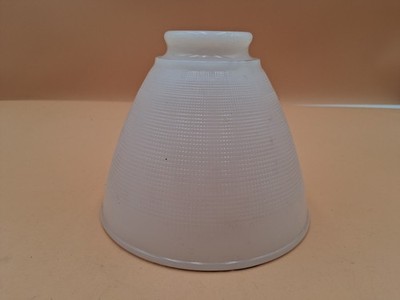 Vtg. 6'' White Milk Glass Waffle Pattern Floor Table Lamp Diffuser Shade