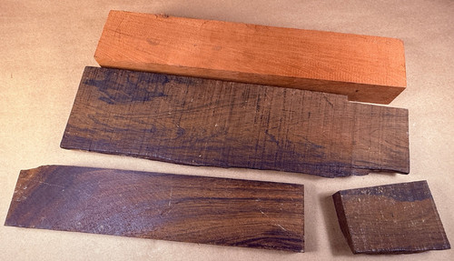 Vintage EXOTIC HARDWOOD INDIAN ROSEWOOD & MAHOGANY BLANKS LUMBER WOOD TURNING