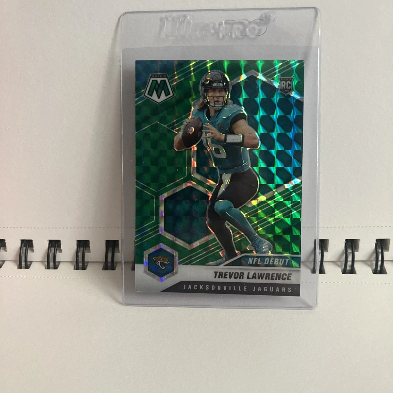 2021 Panini Mosaic - NFL Debut Trevor Lawrence #241 Green Mosaic Prizm (RC)