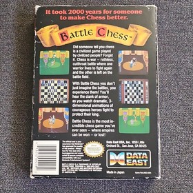 Data East Battle Chess Nintendo NES Game w/ Box Manual Inserts NTSC-U/C