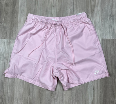 Nike Lined Essential Club Woven Flow Men Shorts PINK WHITE FN3307-663 Size XL