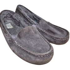 UGG ANSLEY WOMEN SLIPPER SUEDE SLATE US 10 /UK 8 /EU 41EUC BROWN/GRAY
