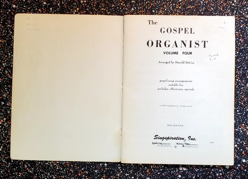 The Gospel Organist: Volume Four by Harold De Cou, 1968, Singspiration - Picture 6 of 20