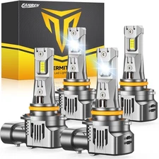 FAHREN Upgraded 4X 9005+9006 LED Headlight 140000LM Hi/Low/Fog Light Bulbs 6500K