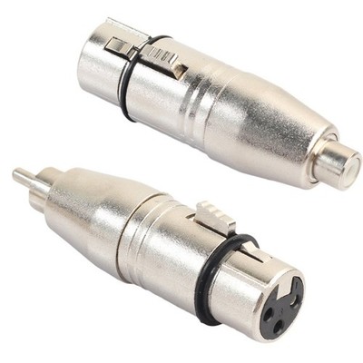 Für Mikrofon XLR Adapter Audiokabel Adapter 58x19mm Adapter Ca. 32g Silber