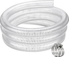 Suction Hose 2" Id - 5Ft Flexible Clear Steel Wire Reinforced Vinyl Tubing Heavy