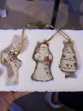 Lenox Christmas Gemmed 3-piece Ornament Set - Tree, Reindeer, Santa