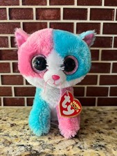 TY BEANIE BOOS - FIONA the 6" CAT JUSTICE STORE - MINT with MINT TAGS