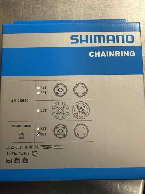 Shimano SM-CRE80 ,11 Speed 38t Chainring And Spider