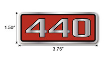 34 Size 440 Air Cleaner Decal Sticker For Dodge Plymouth Chrysler Classic Mopar