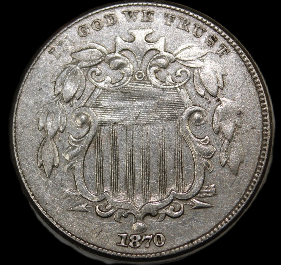 1870 5C Shield Nickel- choice xf/ free shipping- jam586 - Image 2 of 4