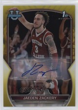 2022 Bowman U Chrome Prospect Yellow Refractor 55/75 Jaeden Zackery #35 Auto nd3